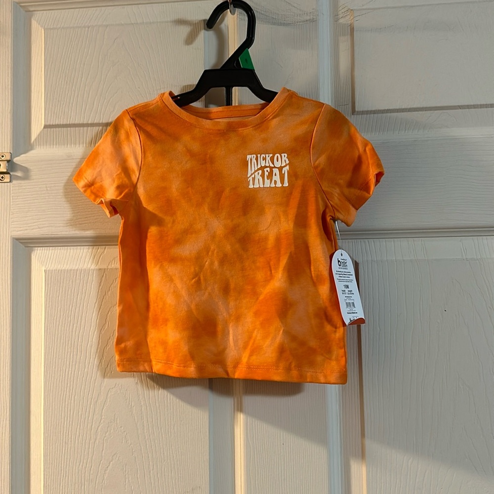 WONDER NATION GRAPHIC TEE: ORANGE TIE DYE: NEW WITH TAGS: SIZE 18 MTH